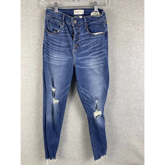 Abercrombie & Fitch Jeans Women's Size 6 Super Skinny Ankle High Rise Curve Love - Picture 1 of 7